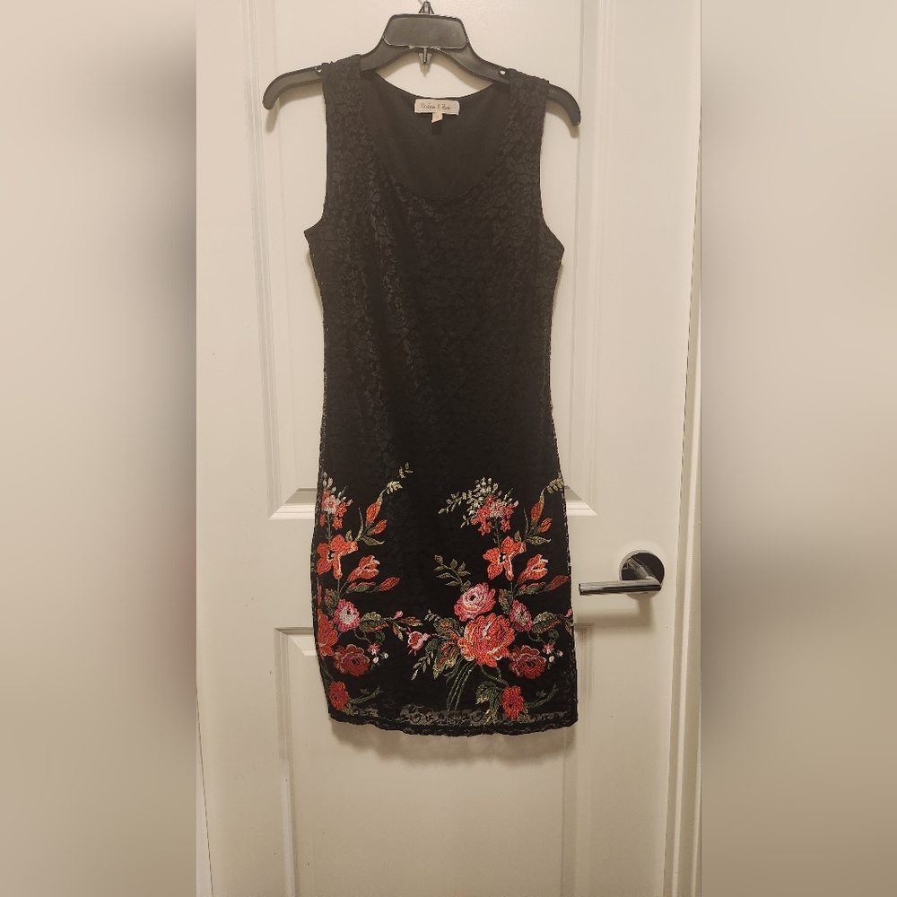 Harlow and Rose black and floral dress - small